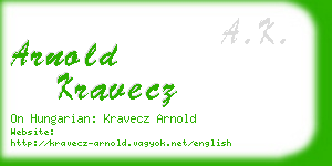 arnold kravecz business card